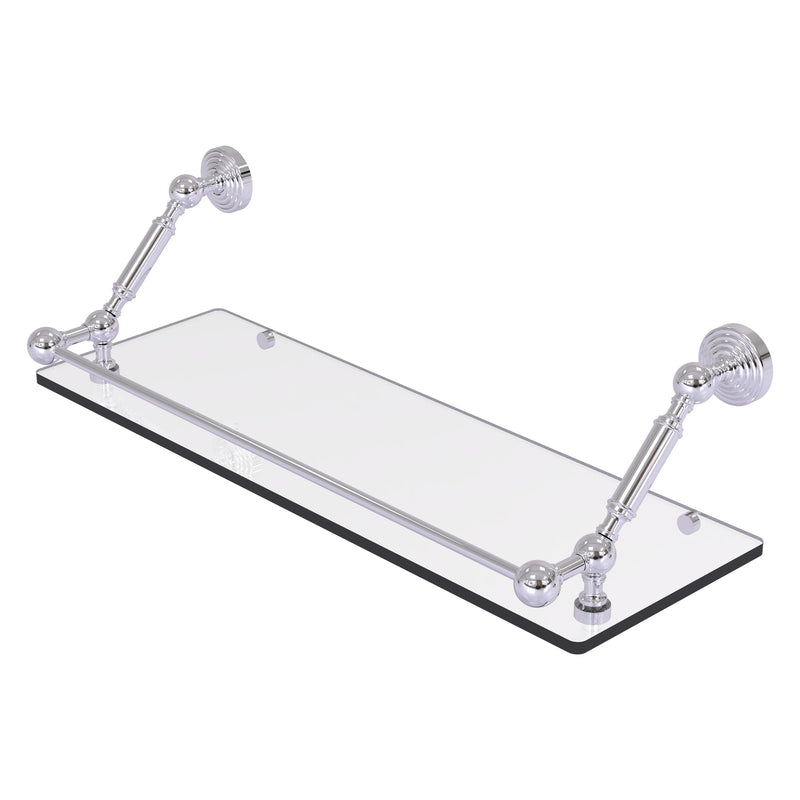 Waverly Place Floating Glass Shelf with Gallery Rail