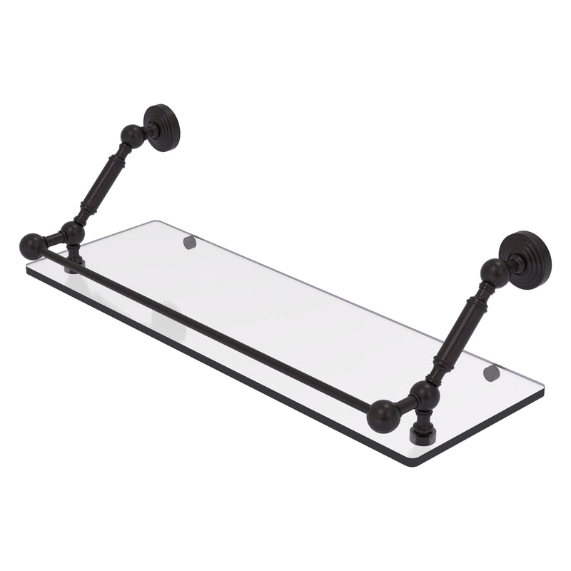 Waverly Place Floating Glass Shelf with Gallery Rail