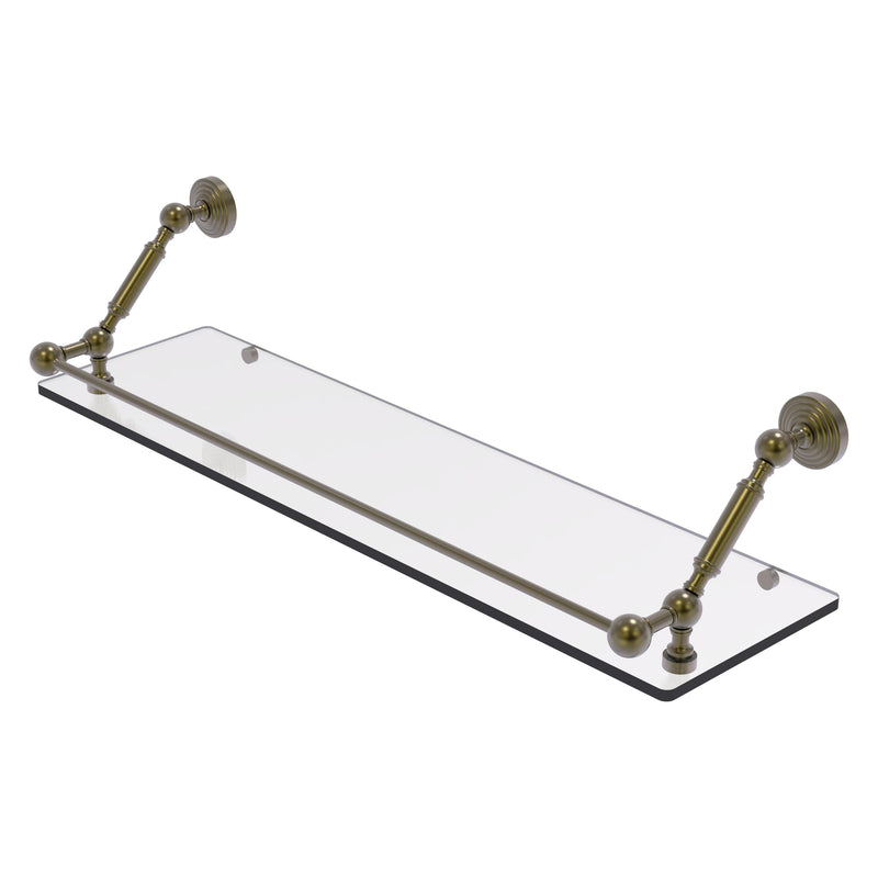 Waverly Place Floating Glass Shelf with Gallery Rail