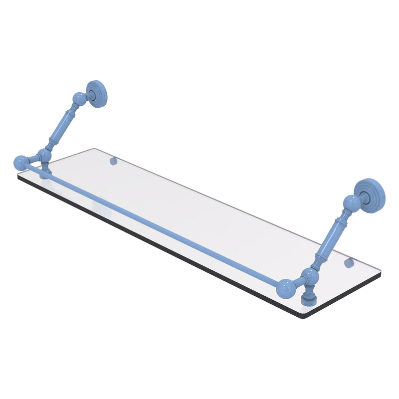 Waverly Place Floating Glass Shelf with Gallery Rail