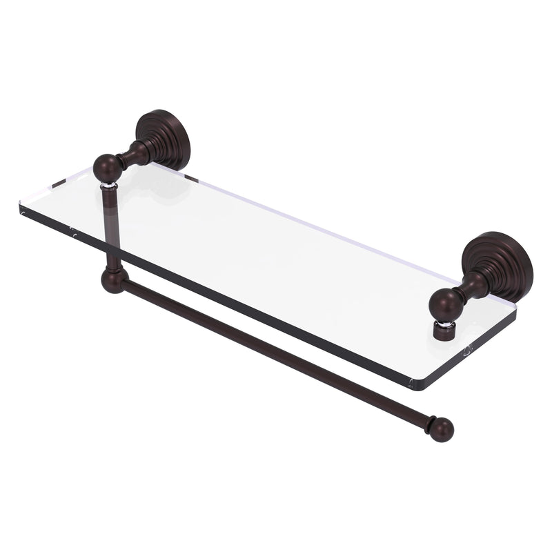 Waverly Place Collection Paper Towel Holder with Glass Shelf