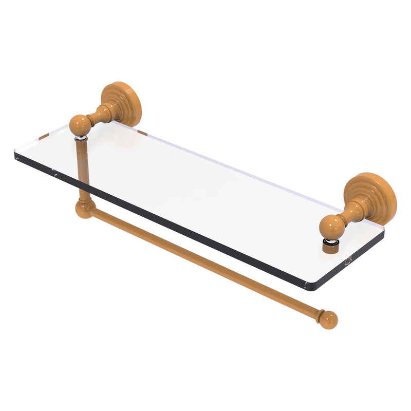 Waverly Place Collection Paper Towel Holder with Glass Shelf