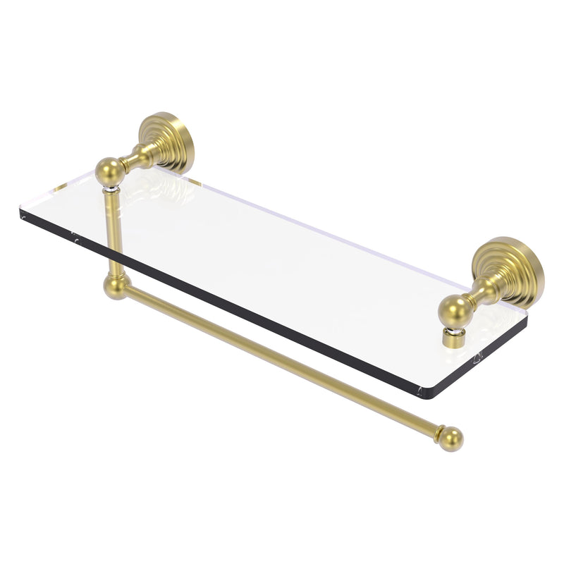 Waverly Place Collection Paper Towel Holder with Glass Shelf