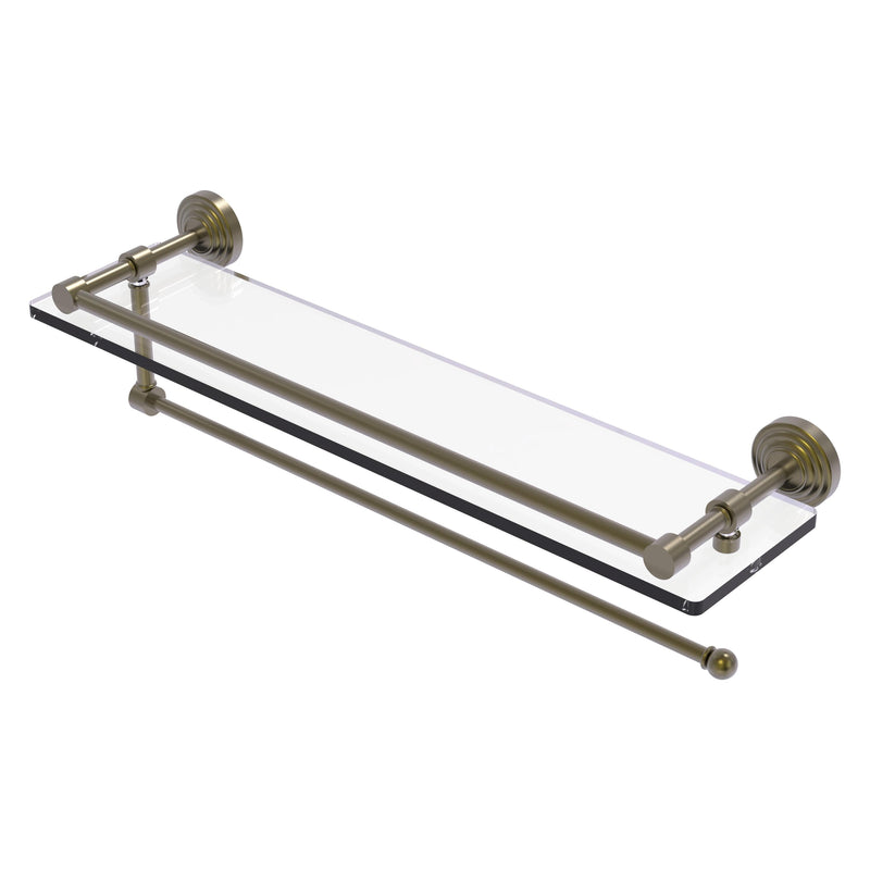 Waverly Place Collection Paper Towel Holder with Gallery Rail Glass Shelf