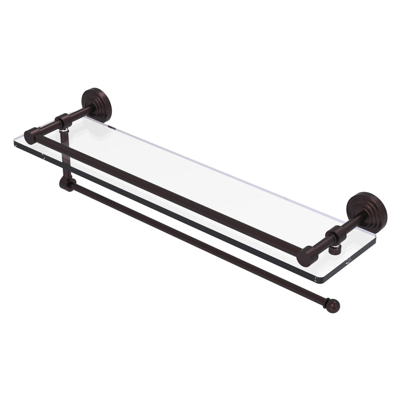 Waverly Place Collection Paper Towel Holder with Gallery Rail Glass Shelf