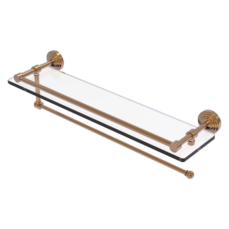 Waverly Place Collection Paper Towel Holder with Gallery Rail Glass Shelf