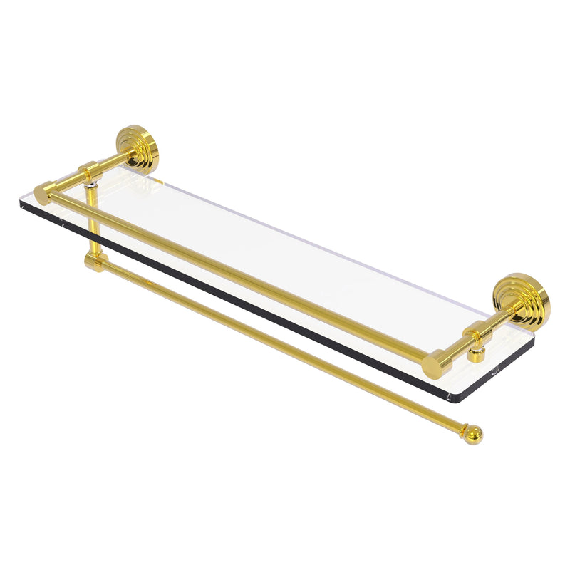 Waverly Place Collection Paper Towel Holder with Gallery Rail Glass Shelf