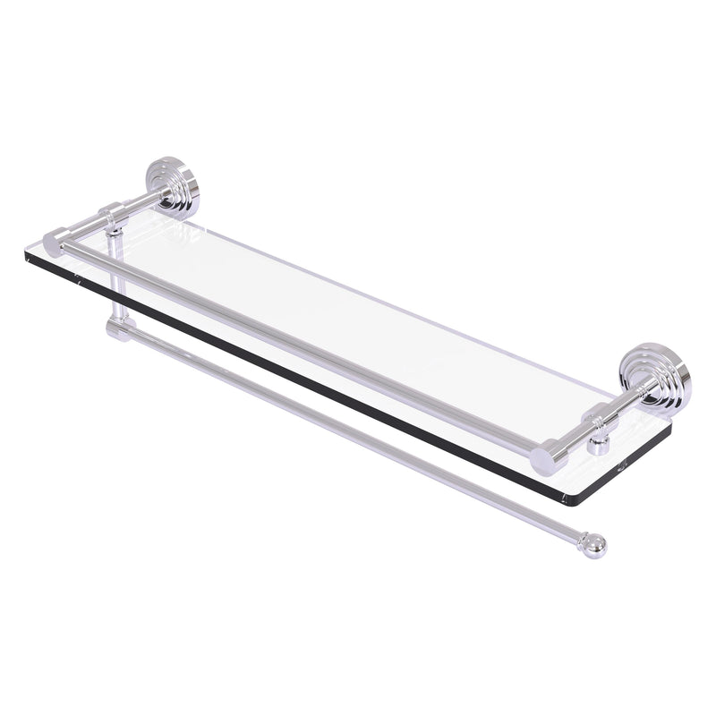 Waverly Place Collection Paper Towel Holder with Gallery Rail Glass Shelf