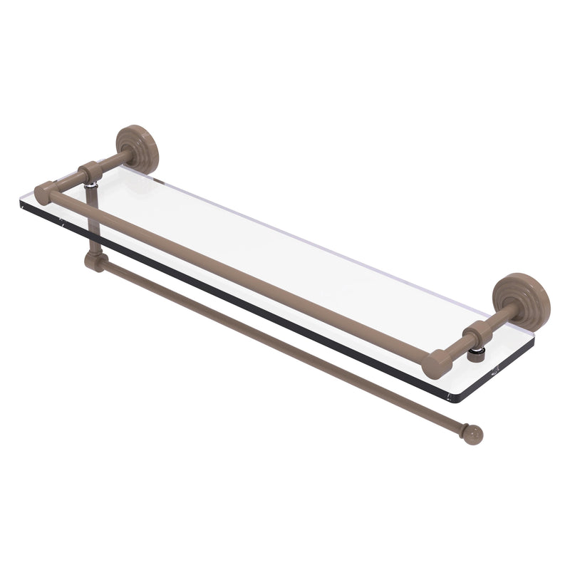 Waverly Place Collection Paper Towel Holder with Gallery Rail Glass Shelf