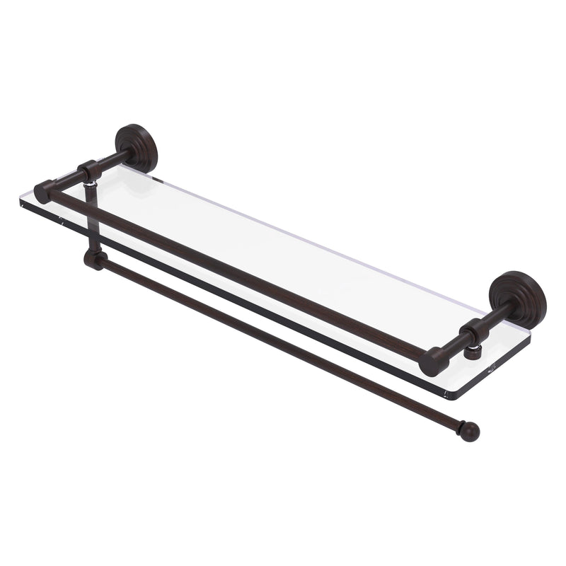 Waverly Place Collection Paper Towel Holder with Gallery Rail Glass Shelf