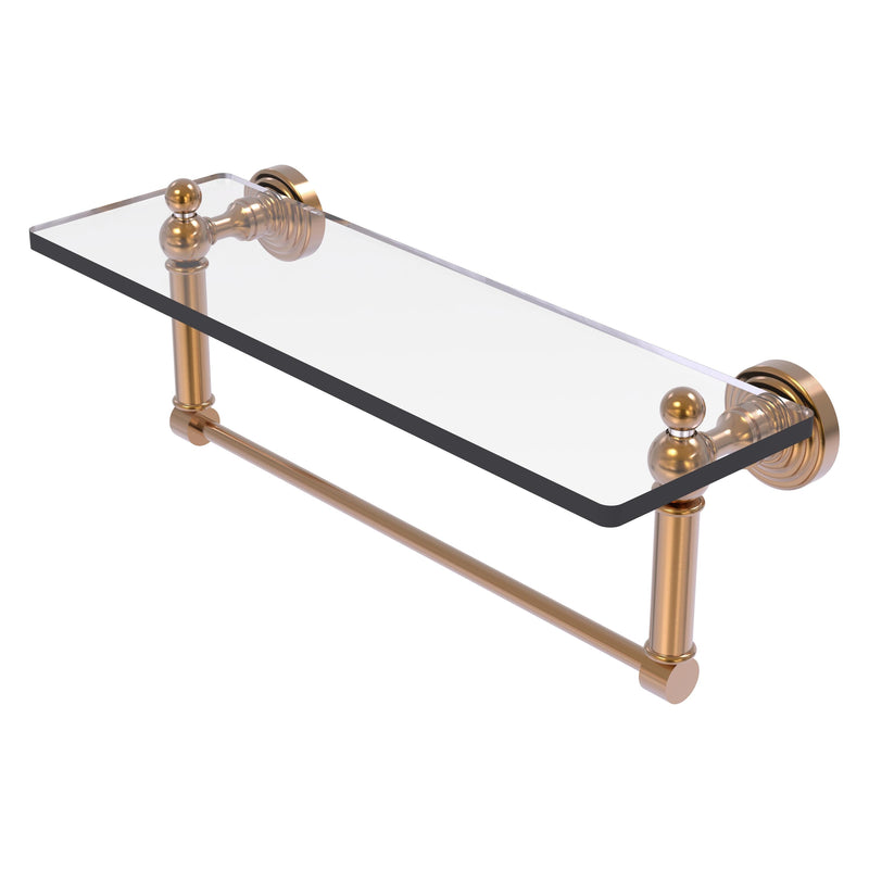 Waverly Place Collection Glass Vanity Shelf  with Integrated Towel Bar