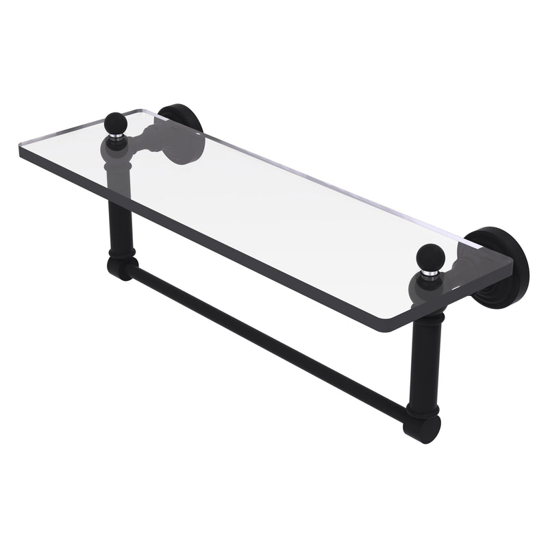 Waverly Place Collection Glass Vanity Shelf  with Integrated Towel Bar