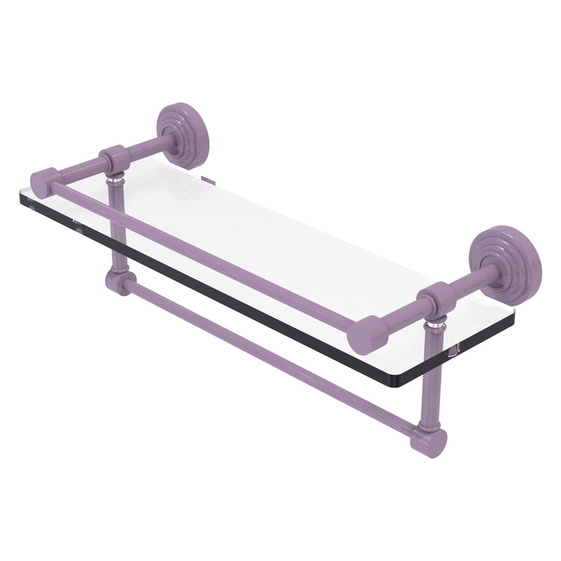 Waverly Place Collection Gallery Rail Glass Shelf with Towel Bar