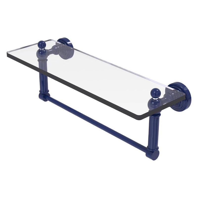 Waverly Place Collection Glass Vanity Shelf  with Integrated Towel Bar