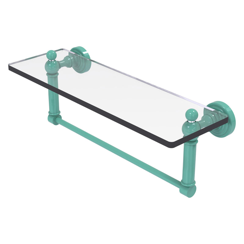 Waverly Place Collection Glass Vanity Shelf  with Integrated Towel Bar