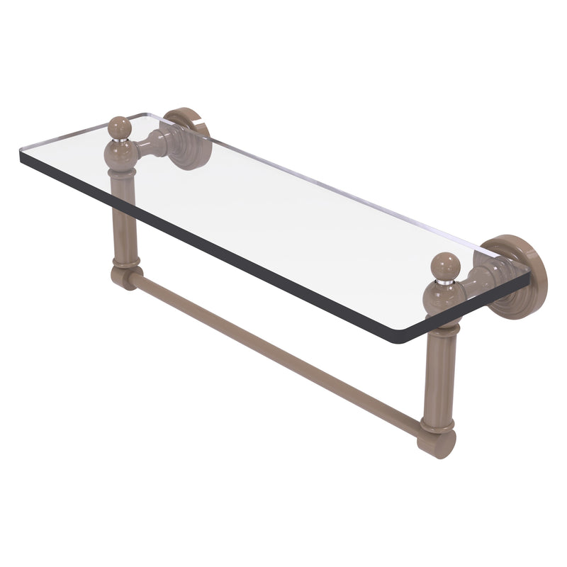 Waverly Place Collection Glass Vanity Shelf  with Integrated Towel Bar