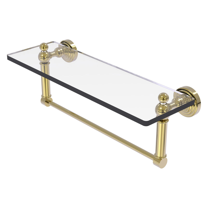 Waverly Place Collection Glass Vanity Shelf  with Integrated Towel Bar