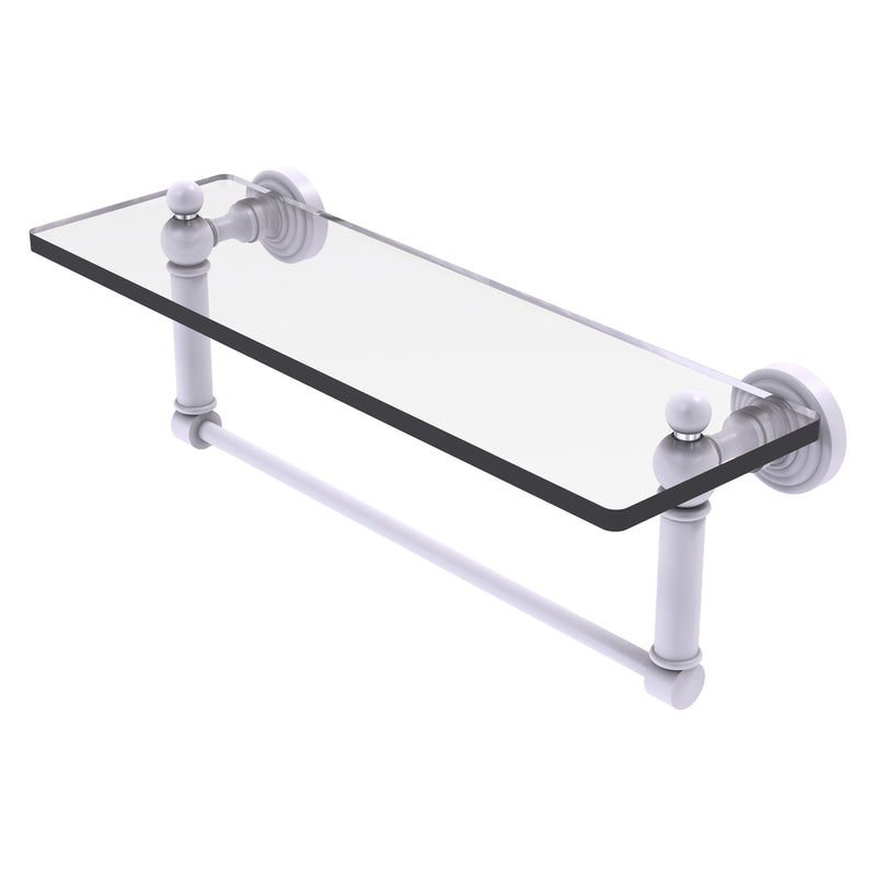 Waverly Place Collection Glass Vanity Shelf  with Integrated Towel Bar