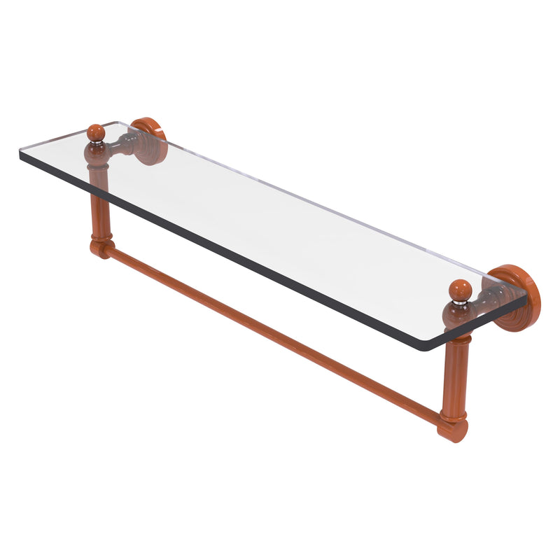 Waverly Place Collection Glass Vanity Shelf  with Integrated Towel Bar