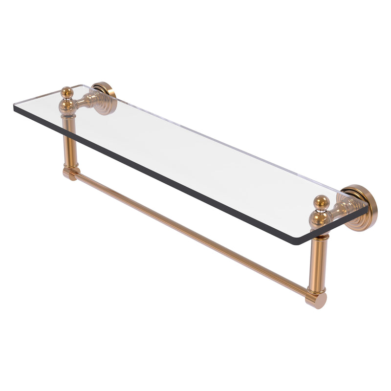 Waverly Place Collection Glass Vanity Shelf  with Integrated Towel Bar