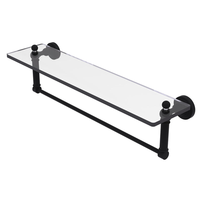 Waverly Place Collection Glass Vanity Shelf  with Integrated Towel Bar