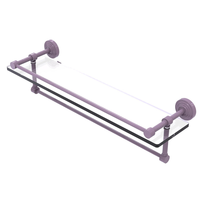 Waverly Place Collection Gallery Rail Glass Shelf with Towel Bar