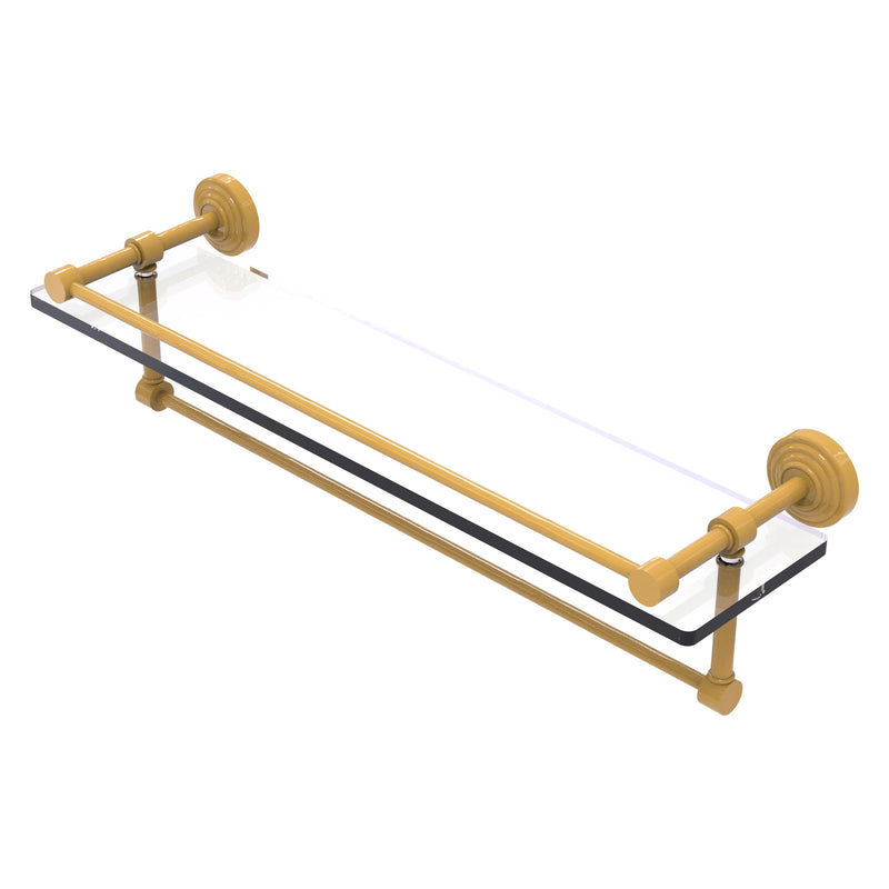 Waverly Place Collection Gallery Rail Glass Shelf with Towel Bar