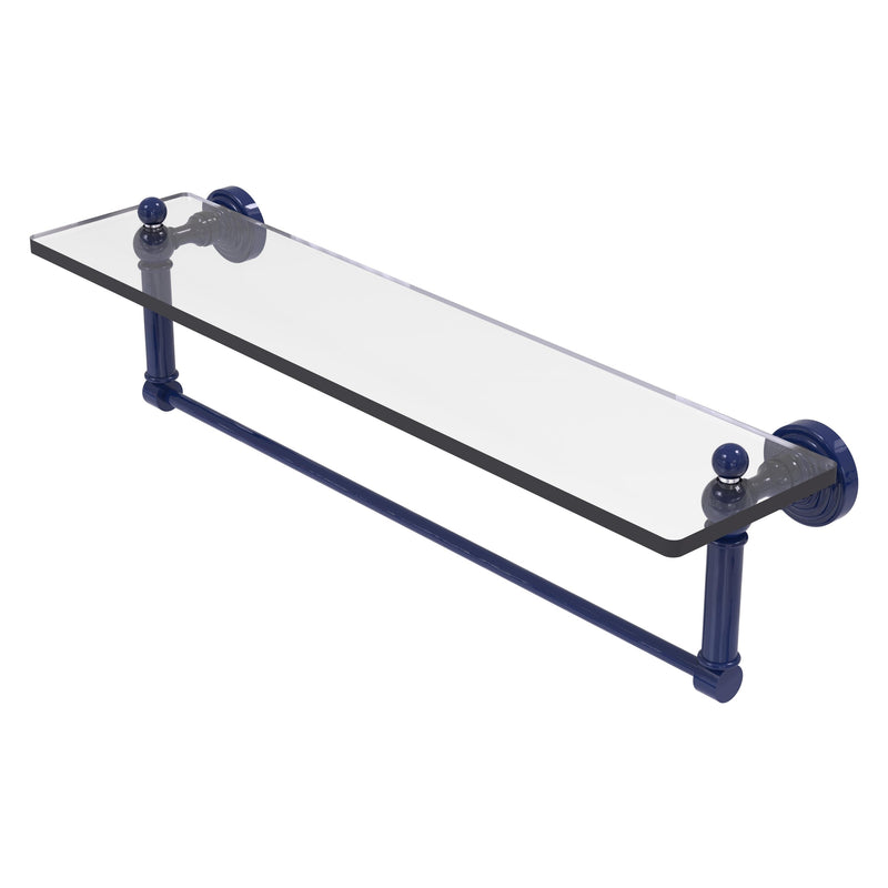 Waverly Place Collection Glass Vanity Shelf  with Integrated Towel Bar