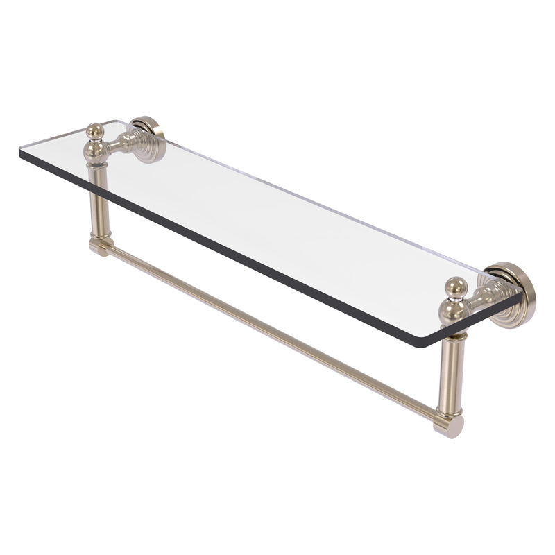 Waverly Place Collection Glass Vanity Shelf  with Integrated Towel Bar