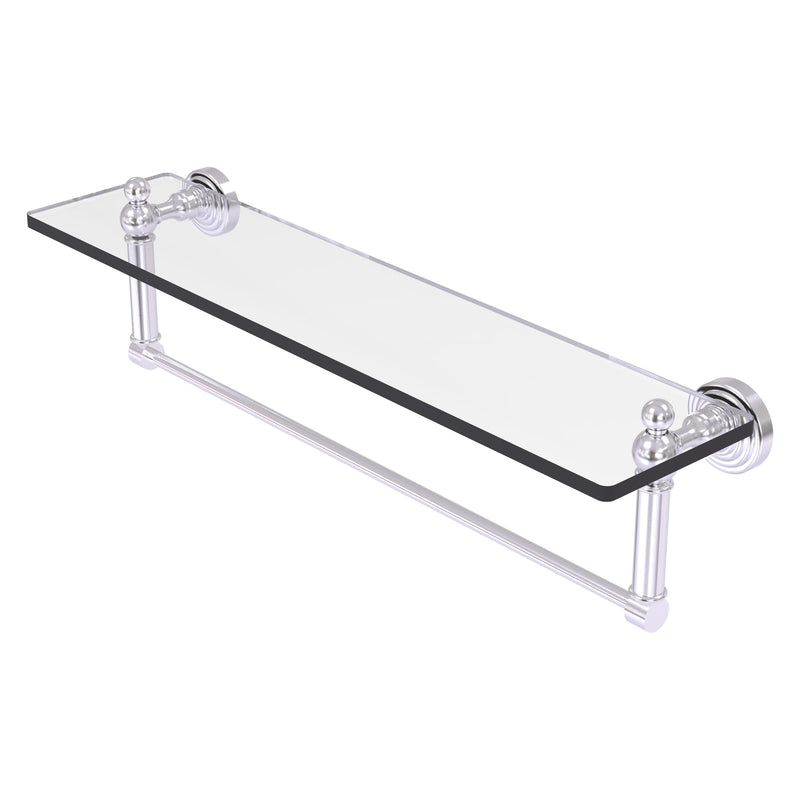 Waverly Place Collection Glass Vanity Shelf  with Integrated Towel Bar