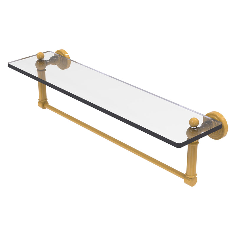 Waverly Place Collection Glass Vanity Shelf  with Integrated Towel Bar