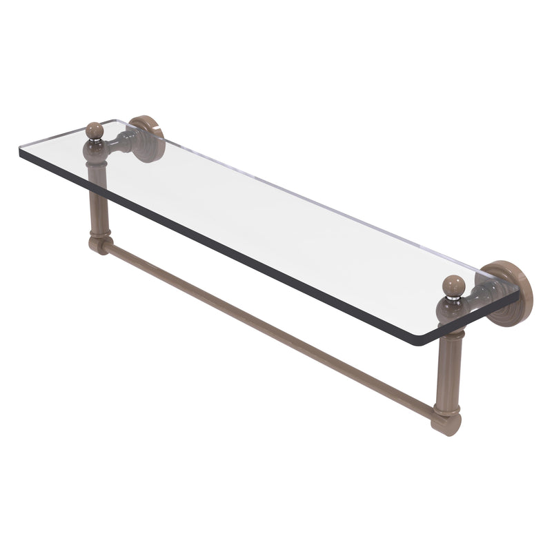 Waverly Place Collection Glass Vanity Shelf  with Integrated Towel Bar