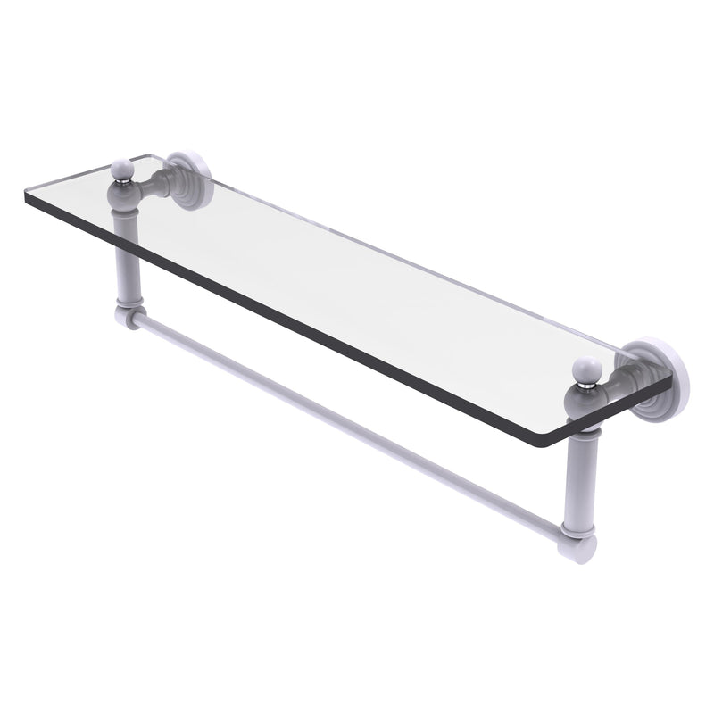 Waverly Place Collection Glass Vanity Shelf  with Integrated Towel Bar