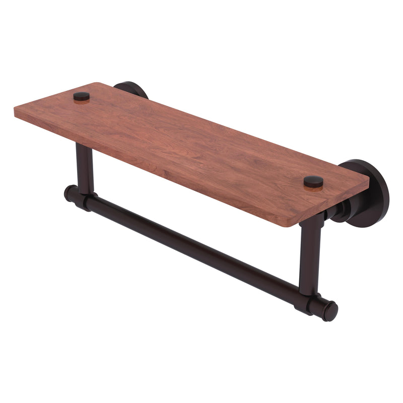 Washington Square Collection Solid IPE Ironwood Shelf with Integrated Towel Bar