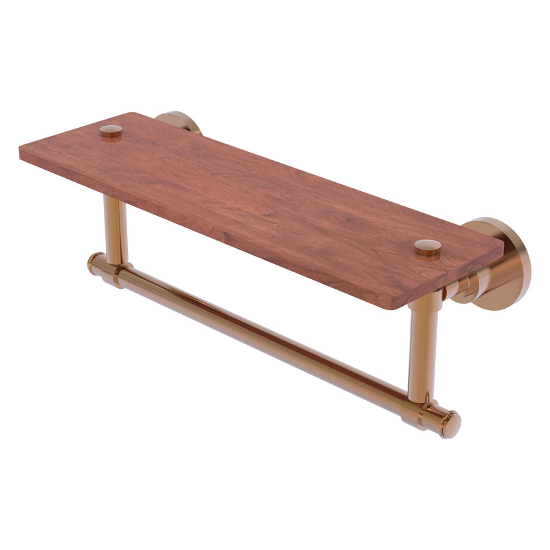 Washington Square Collection Solid IPE Ironwood Shelf with Integrated Towel Bar