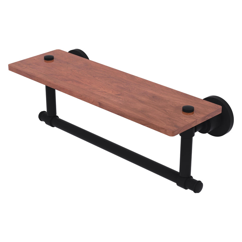 Washington Square Collection Solid IPE Ironwood Shelf with Integrated Towel Bar