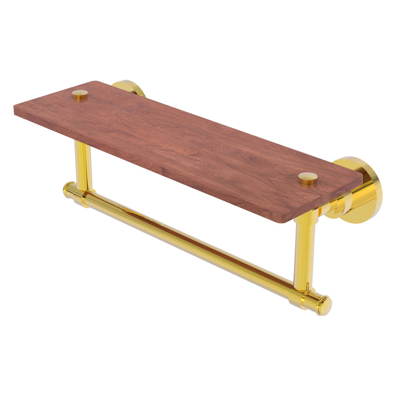 Washington Square Collection Solid IPE Ironwood Shelf with Integrated Towel Bar