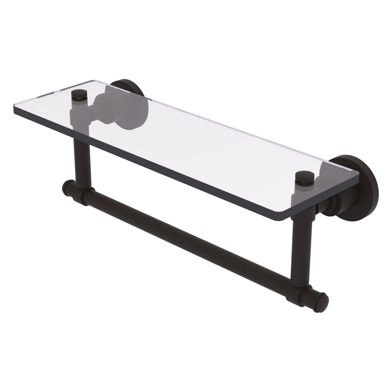 Washington Square Collection Glass Vanity Shelf  with Integrated Towel Bar