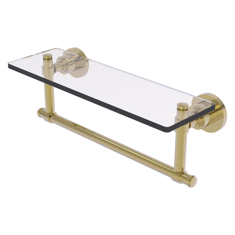 Washington Square Collection Glass Vanity Shelf  with Integrated Towel Bar