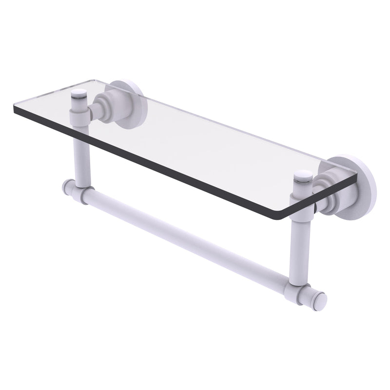 Washington Square Collection Glass Vanity Shelf  with Integrated Towel Bar