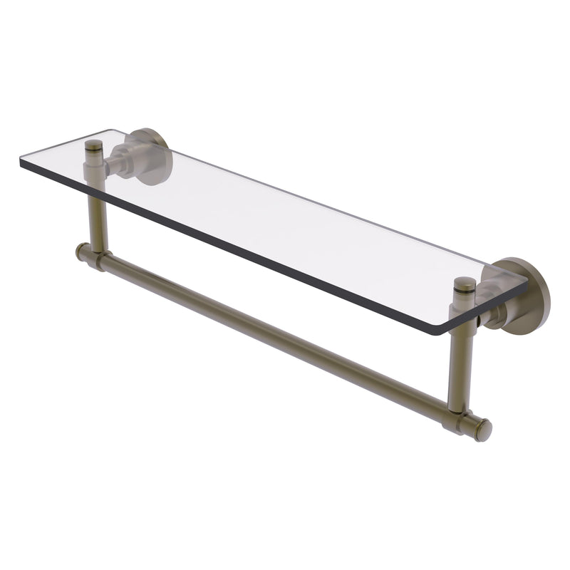 Washington Square Collection Glass Vanity Shelf  with Integrated Towel Bar