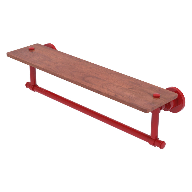 Washington Square Collection Solid IPE Ironwood Shelf with Integrated Towel Bar