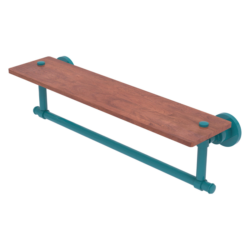 Washington Square Collection Solid IPE Ironwood Shelf with Integrated Towel Bar