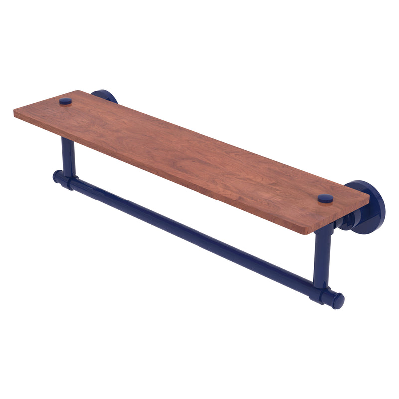 Washington Square Collection Solid IPE Ironwood Shelf with Integrated Towel Bar