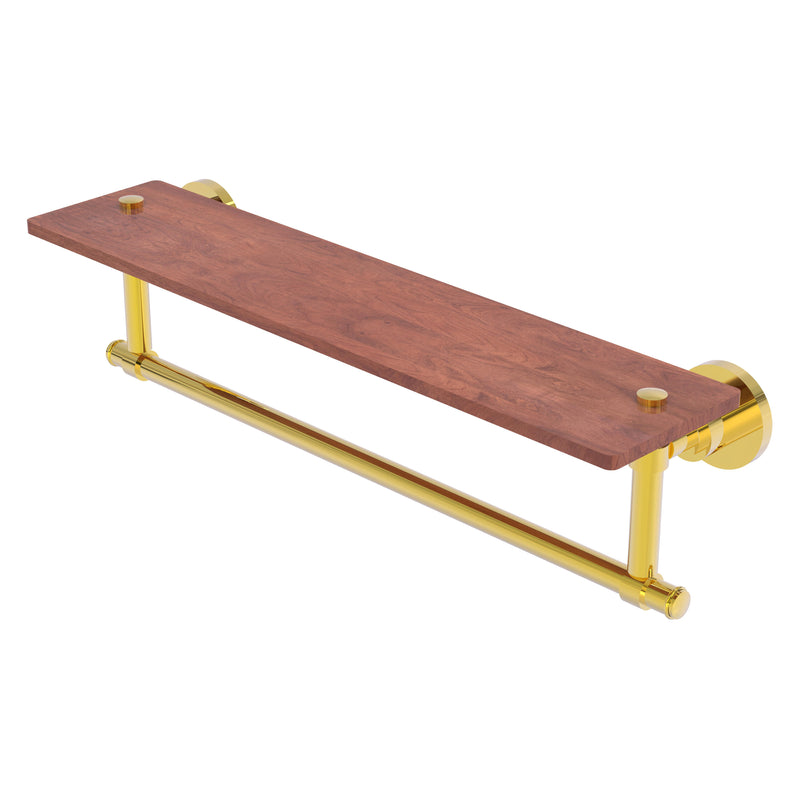 Washington Square Collection Solid IPE Ironwood Shelf with Integrated Towel Bar