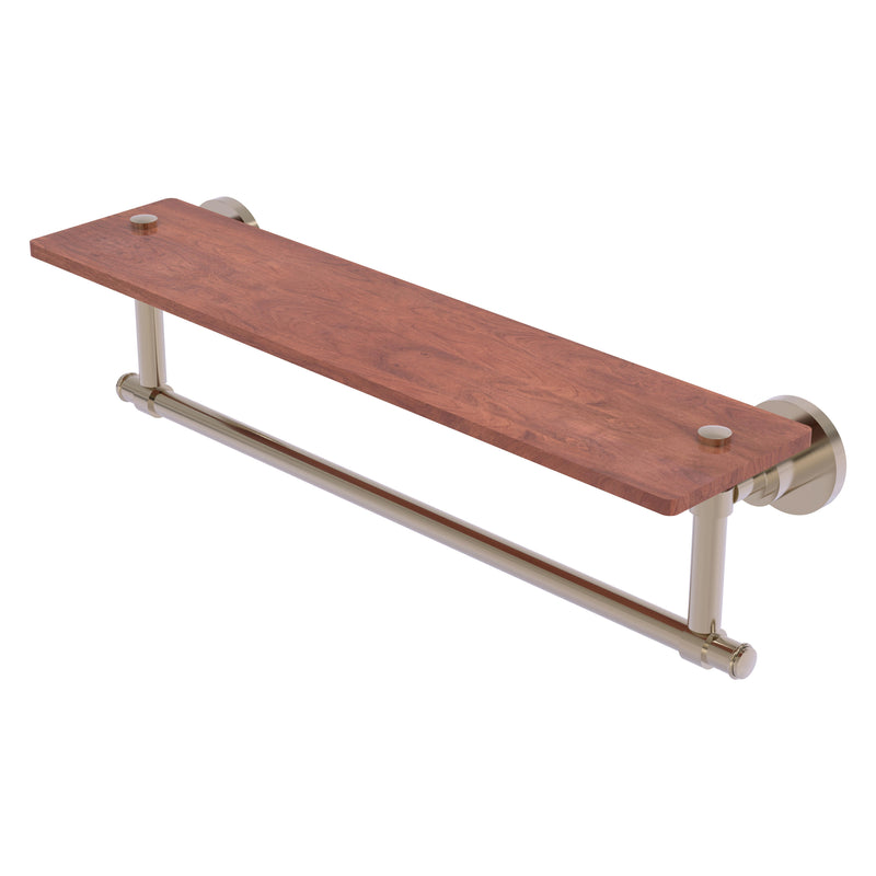 Washington Square Collection Solid IPE Ironwood Shelf with Integrated Towel Bar