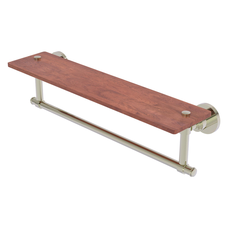 Washington Square Collection Solid IPE Ironwood Shelf with Integrated Towel Bar