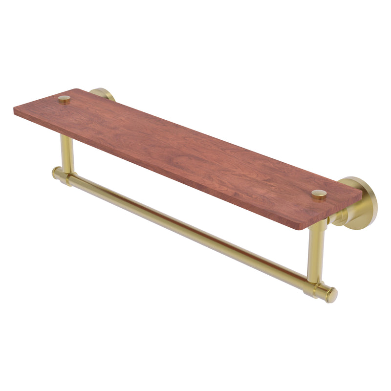 Washington Square Collection Solid IPE Ironwood Shelf with Integrated Towel Bar