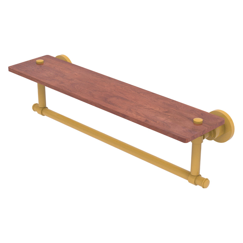 Washington Square Collection Solid IPE Ironwood Shelf with Integrated Towel Bar