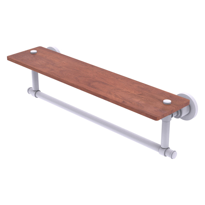 Washington Square Collection Solid IPE Ironwood Shelf with Integrated Towel Bar